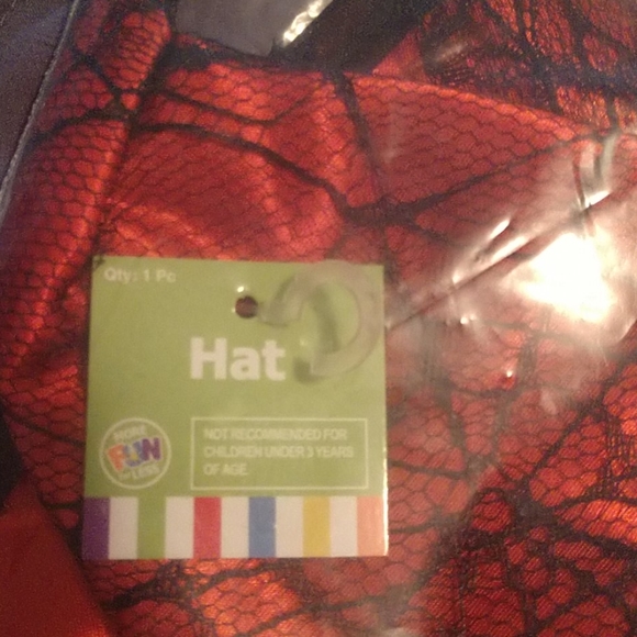 Red & Black Spiderweb Witch Hat New - Picture 3 of 6